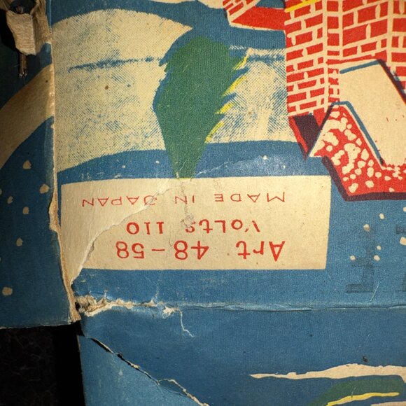 Antique Putz Sleepy Christmas Village 12 House Set Lights do not work Japan Read - Picture 5 of 10